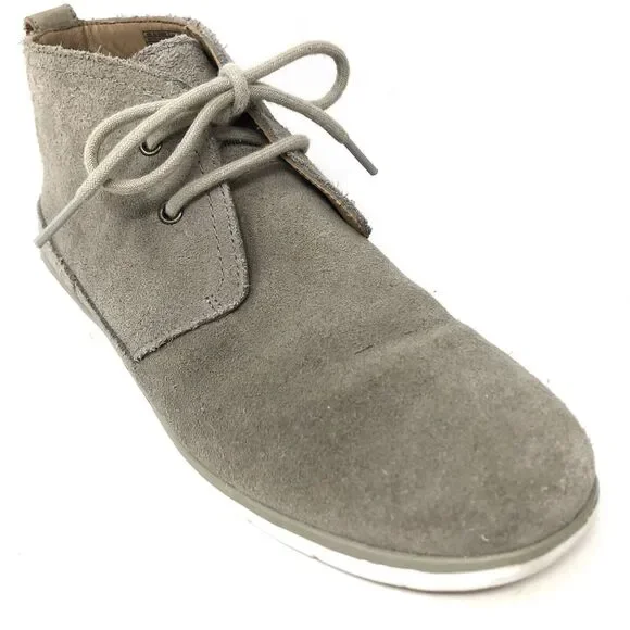 UGG Freamon Waterproof Suede Chukka Boots Mens Size 9 Grey Goat Leather Lining - Picture 10 of 14
